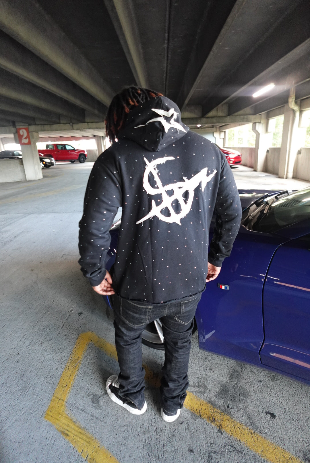 Black Rhinestone Hoodie