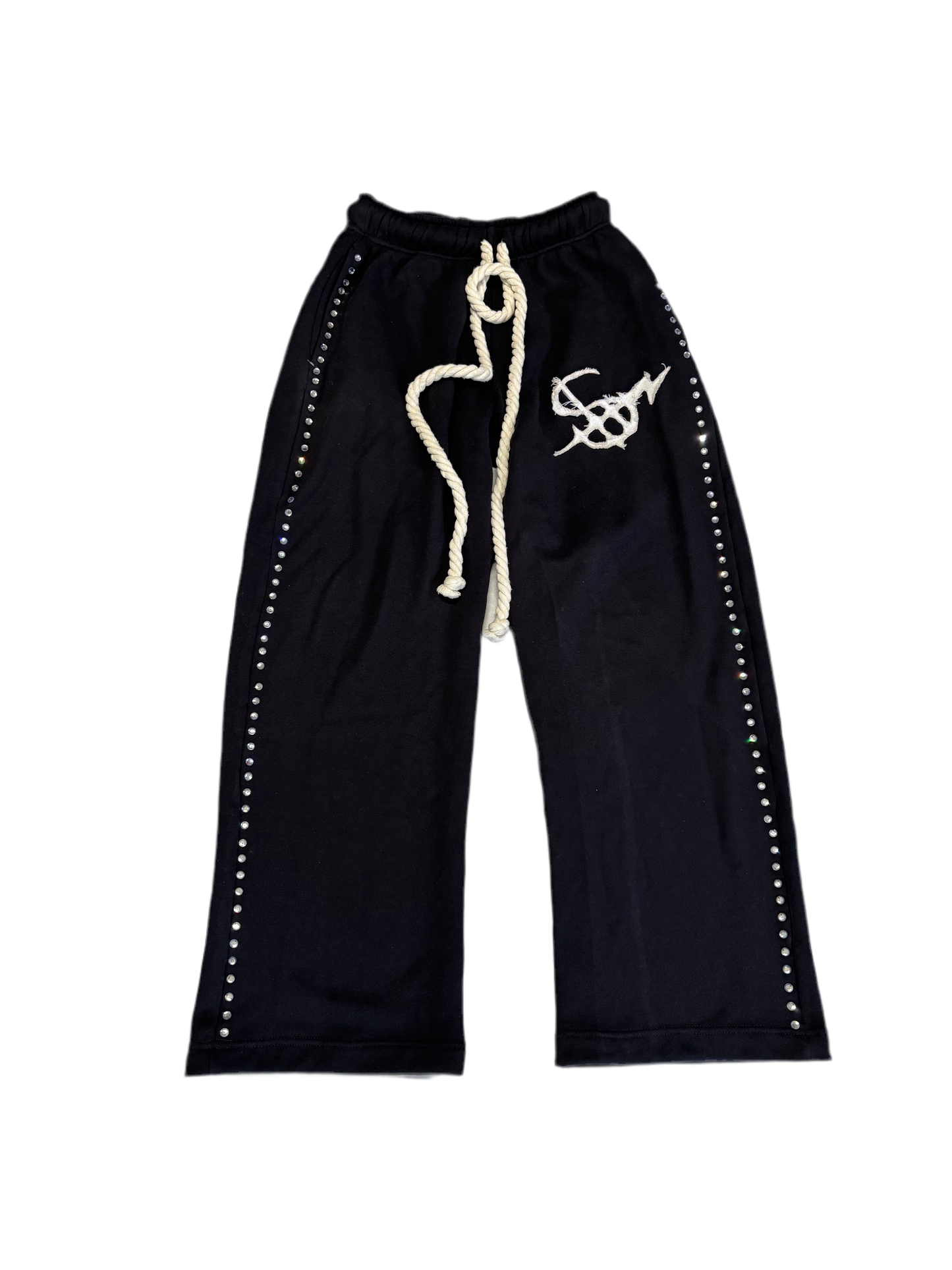 Black Rhinestone sweats