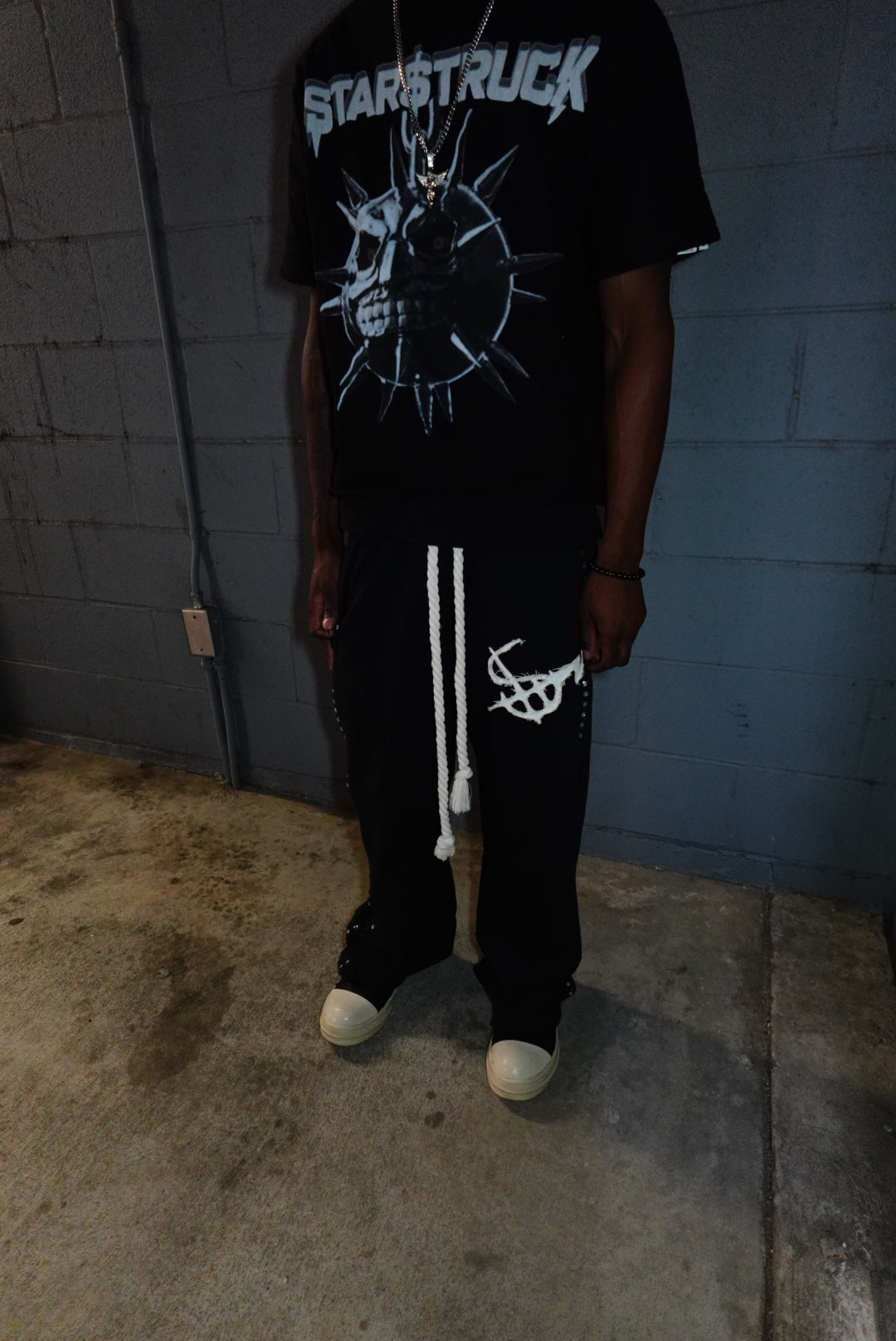Black Rhinestone sweats