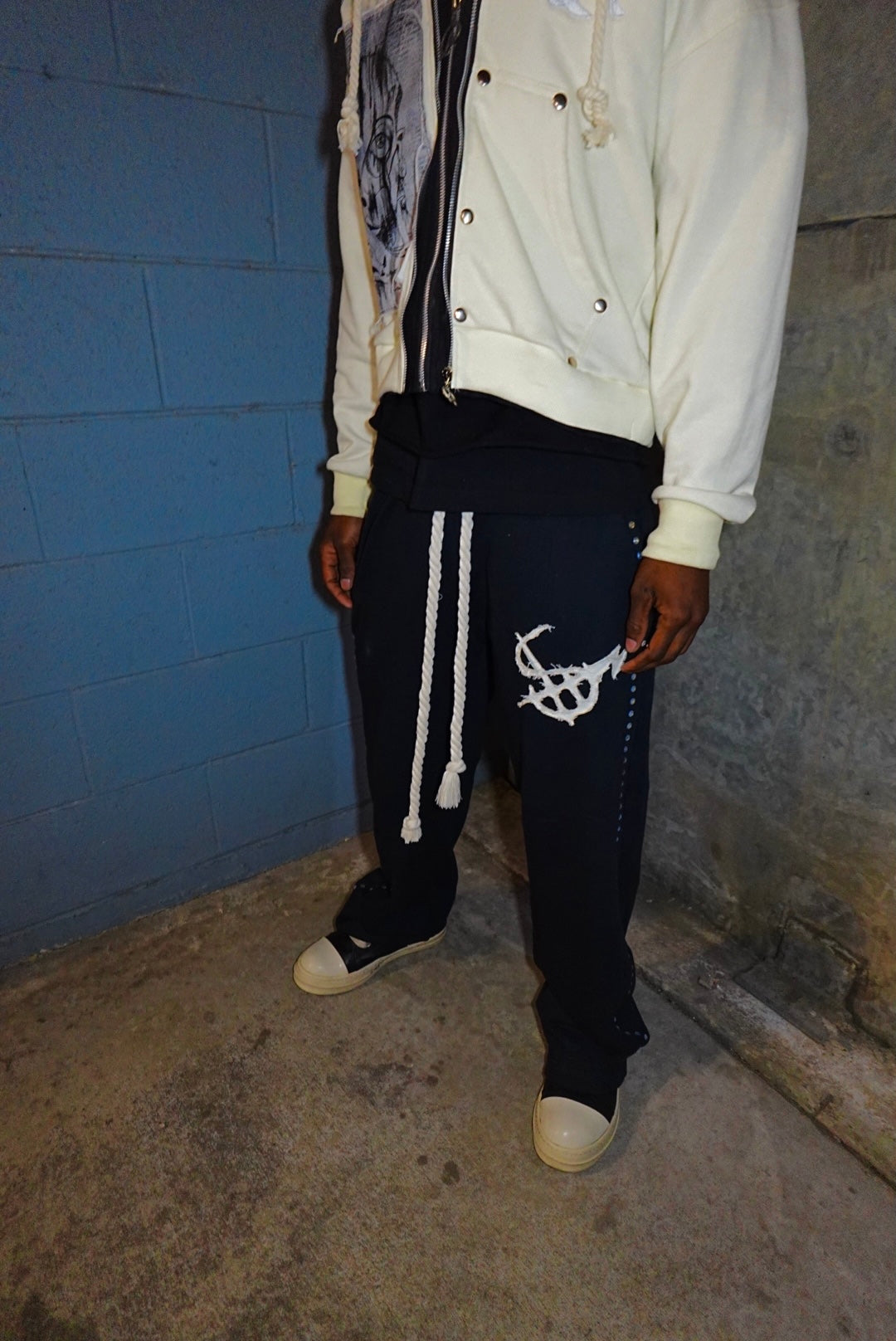 Black Rhinestone sweats