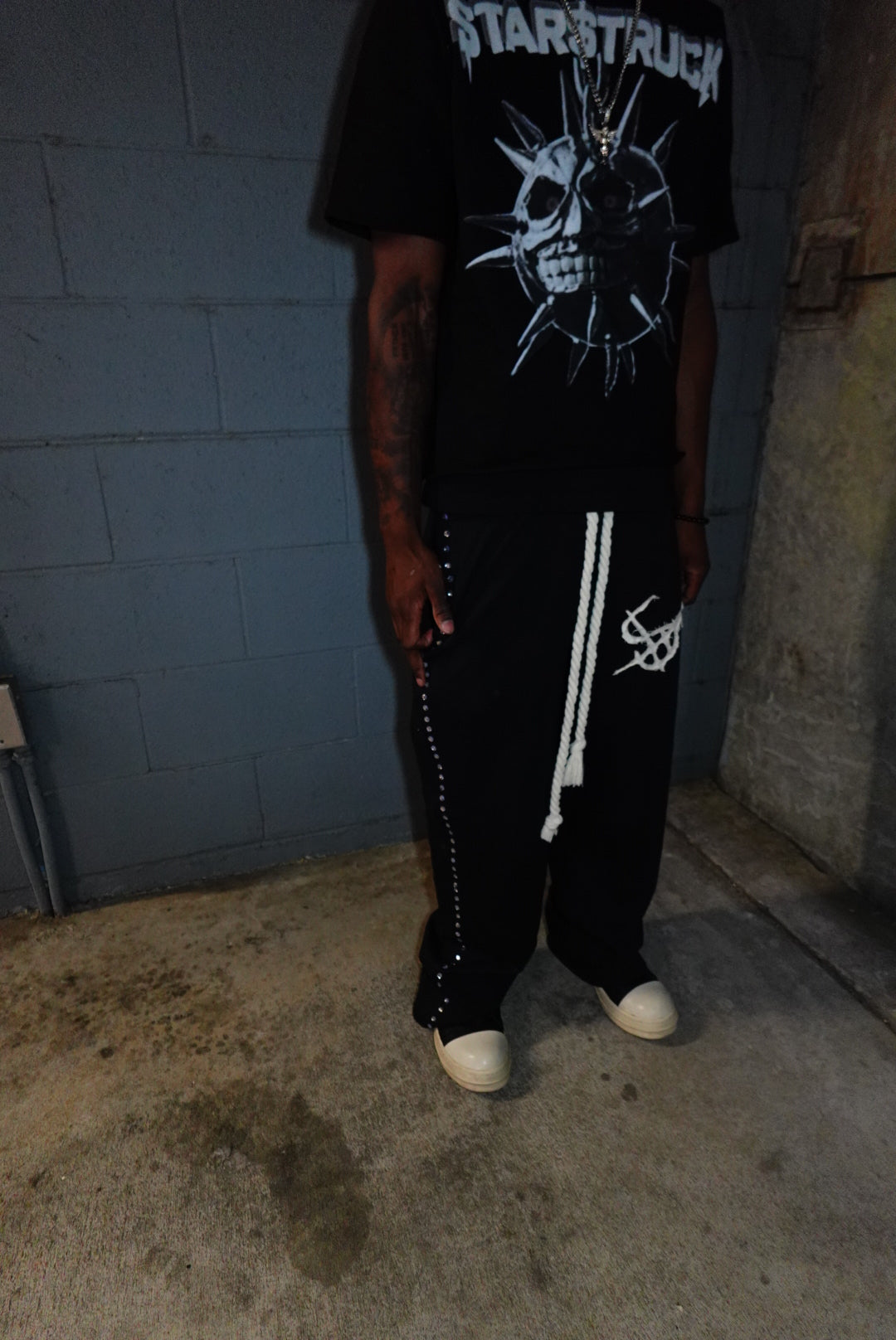 Black Rhinestone sweats
